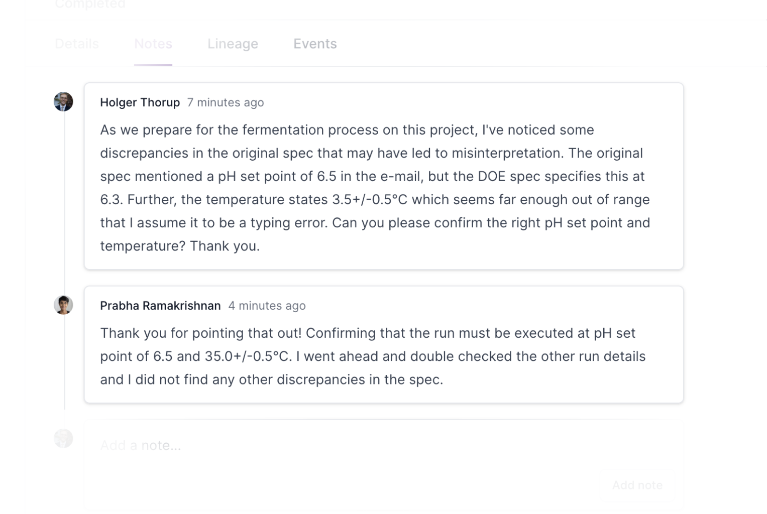 Invert notes feature