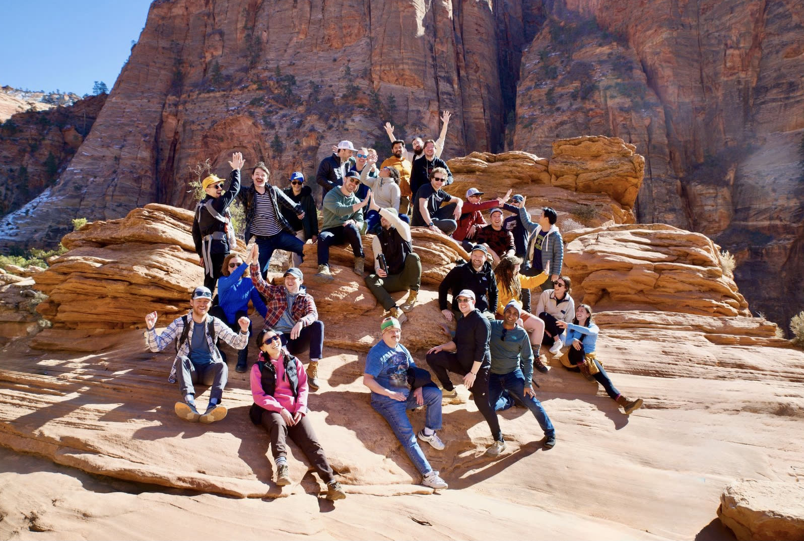 The Invert team at an offsite in Zion National Park